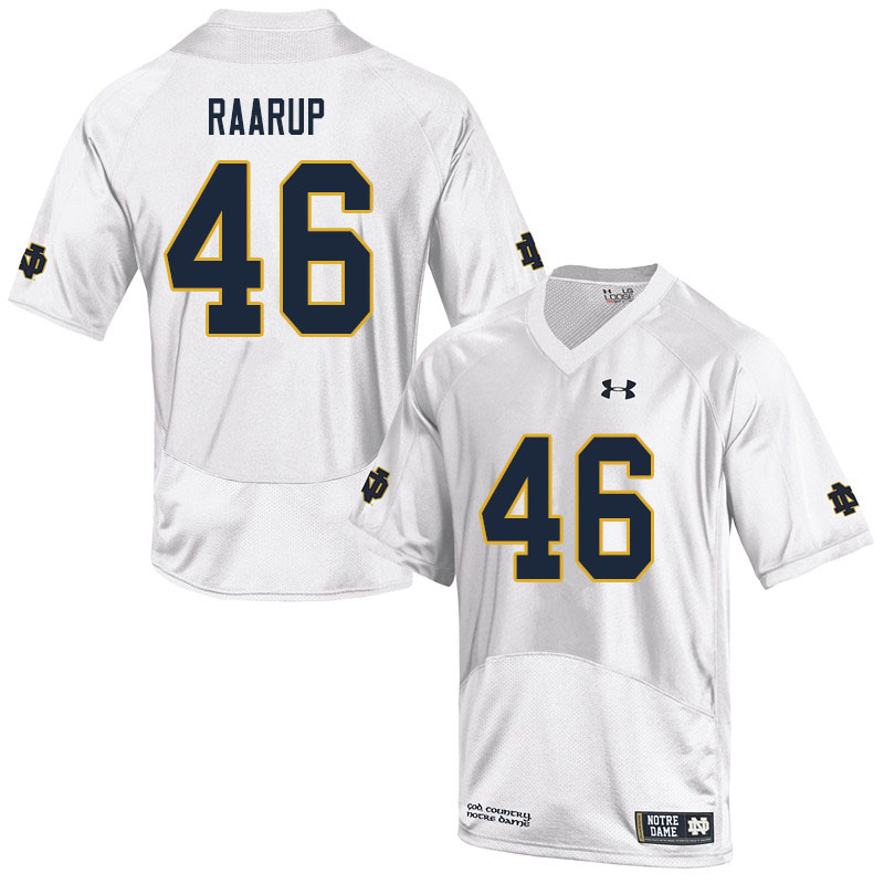Men #46 Axel Raarup Notre Dame Fighting Irish College Football Jerseys Sale-White - Click Image to Close